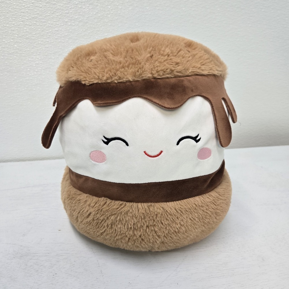 Squishmallows Fuzzamallows Carmelita‎ The S'more 12" Plush  Smore